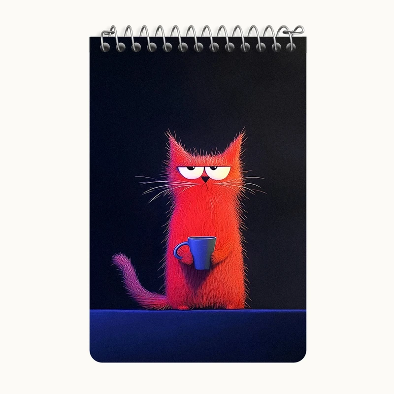 دفتر یادداشت 50 برگ خندالو طرح گربه کیوت کد F5330