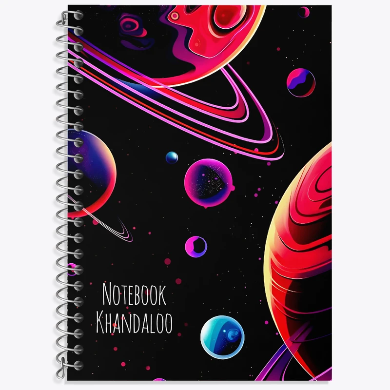 دفتر نت موسیقی 50 برگ خندالو طرح فضایی کد N7694