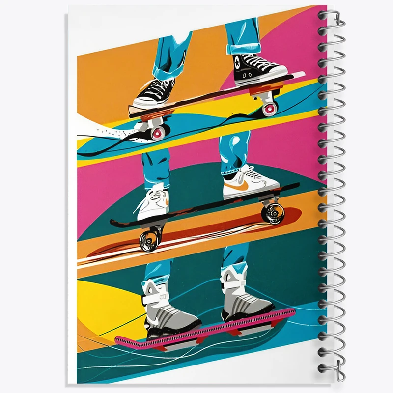 دفتر نقاشی 50 برگ خندالو طرح اسکیت برد کد F9751