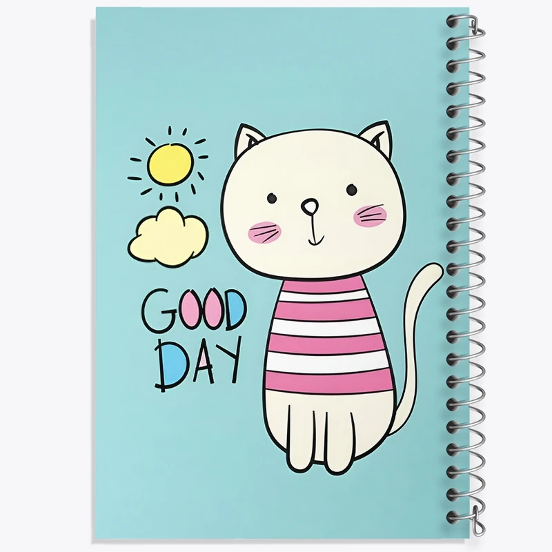 دفتر طراحی 50 برگ خندالو طرح گربه بانمک کد N6254