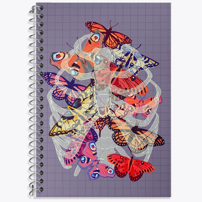 دفتر نت موسیقی 50 برگ خندالو طرح قفسه سینه (Human Rib Cace) کد F14123