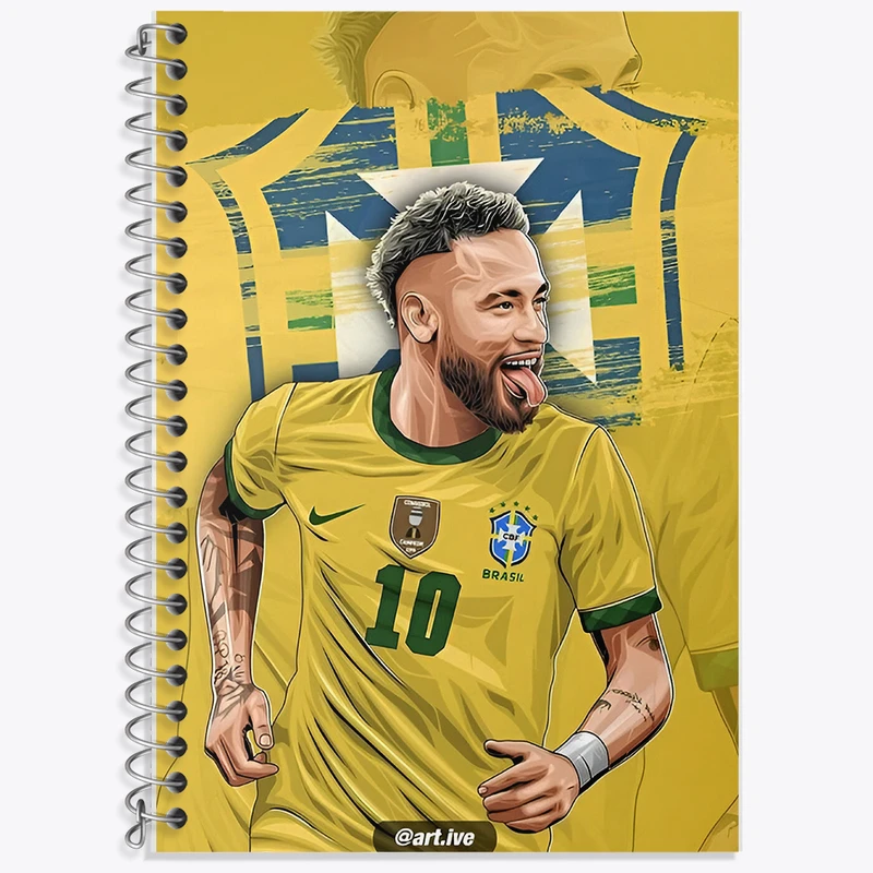 دفتر زبان 50 برگ خندالو مدل دو خط طرح نیمار جونیور کد F14273