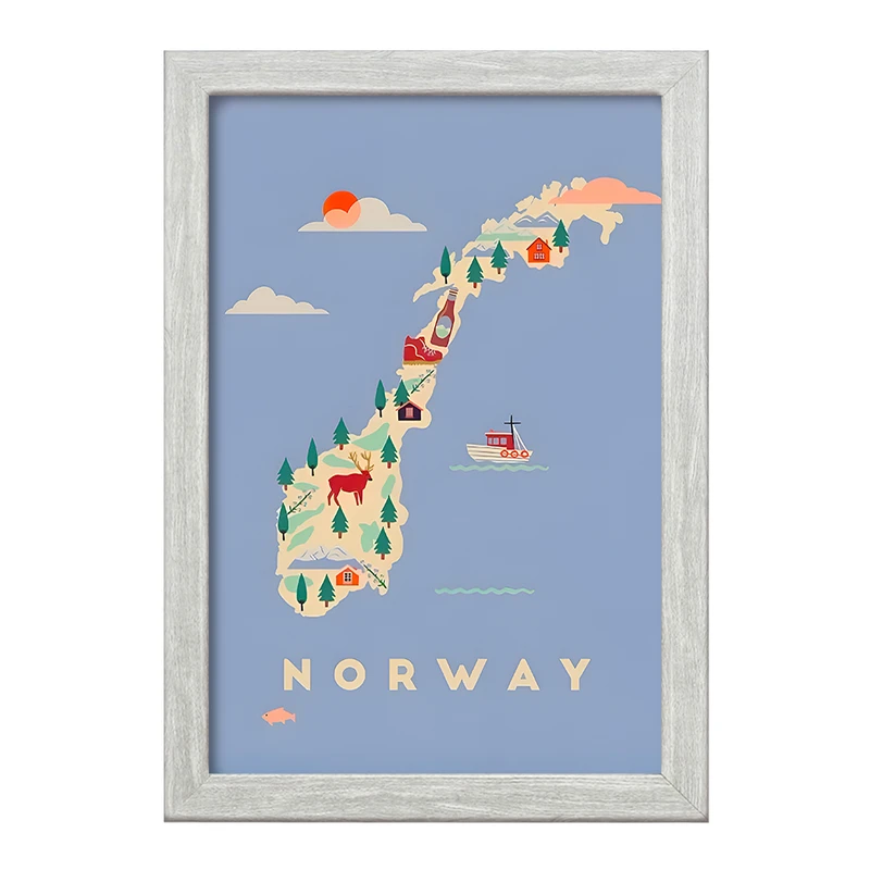 تابلو خندالو طرح نروژ (Norway) کد F14363