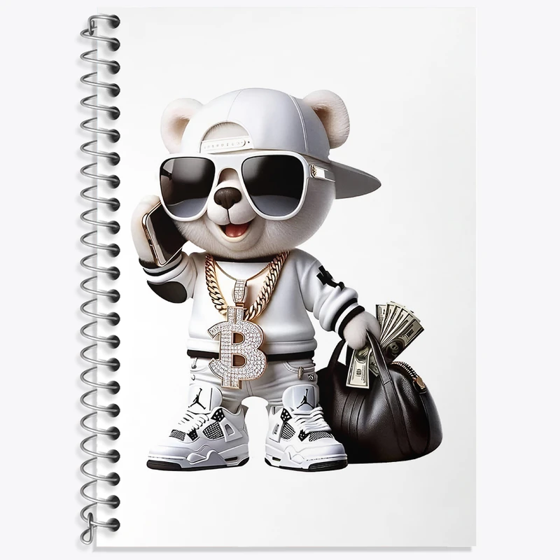 دفتر نت موسیقی 50 برگ خندالو طرح خرس تدی کد F4401