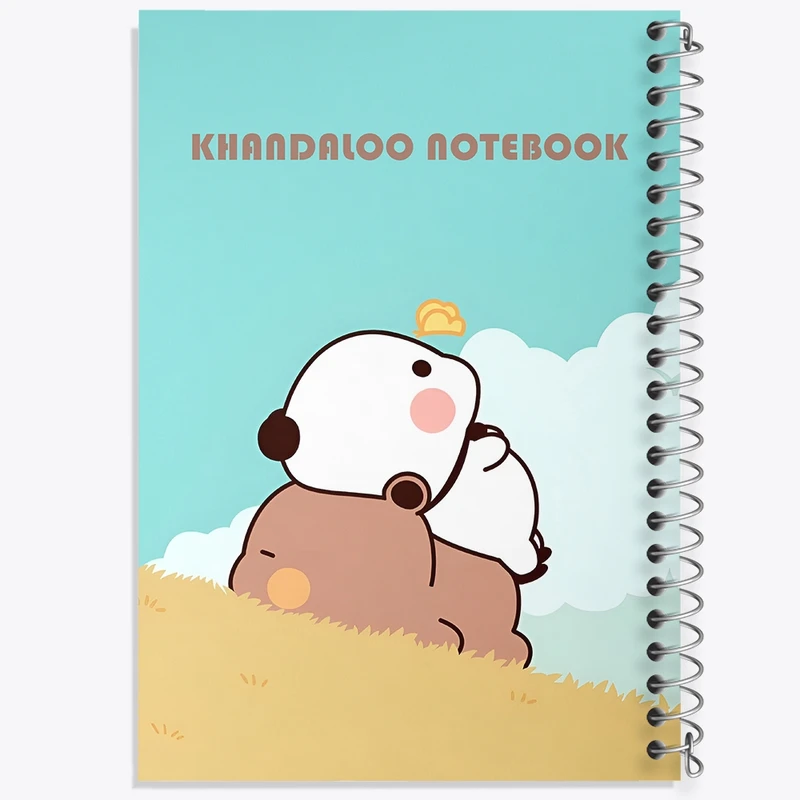 دفتر شطرنجی 50 برگ خندالو طرح پاندا و خرس بامزه کد N6188