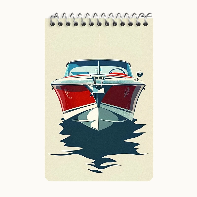 دفتر یادداشت 50 برگ خندالو طرح قایق کد F10854