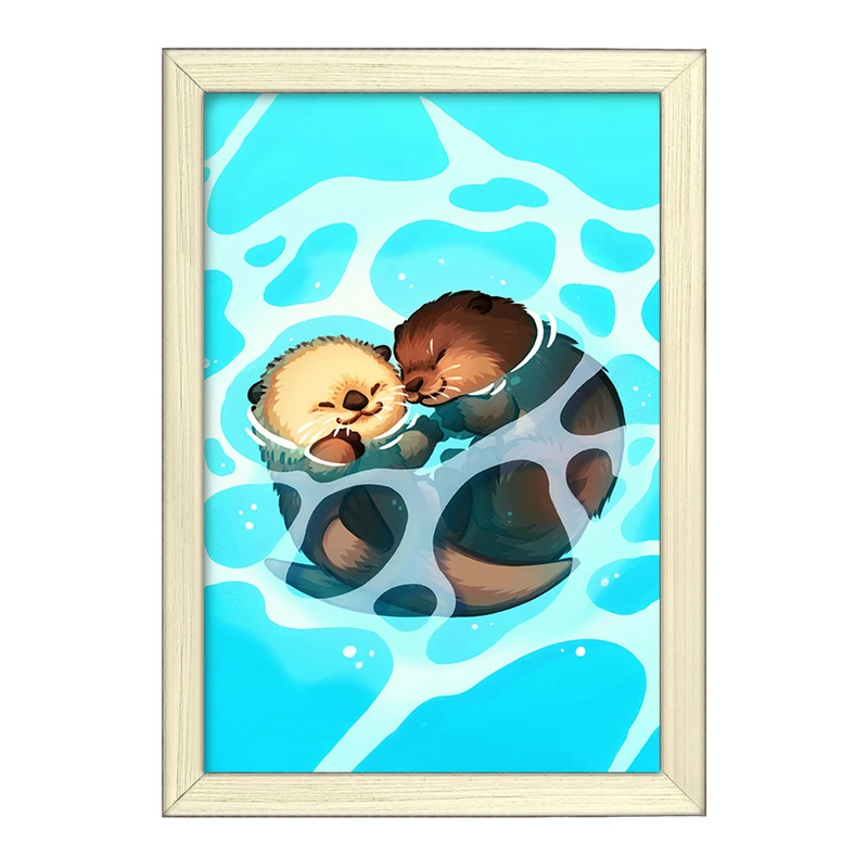 تابلو خندالو طرح سمور آبی حیوانات بامزه  کد 21058