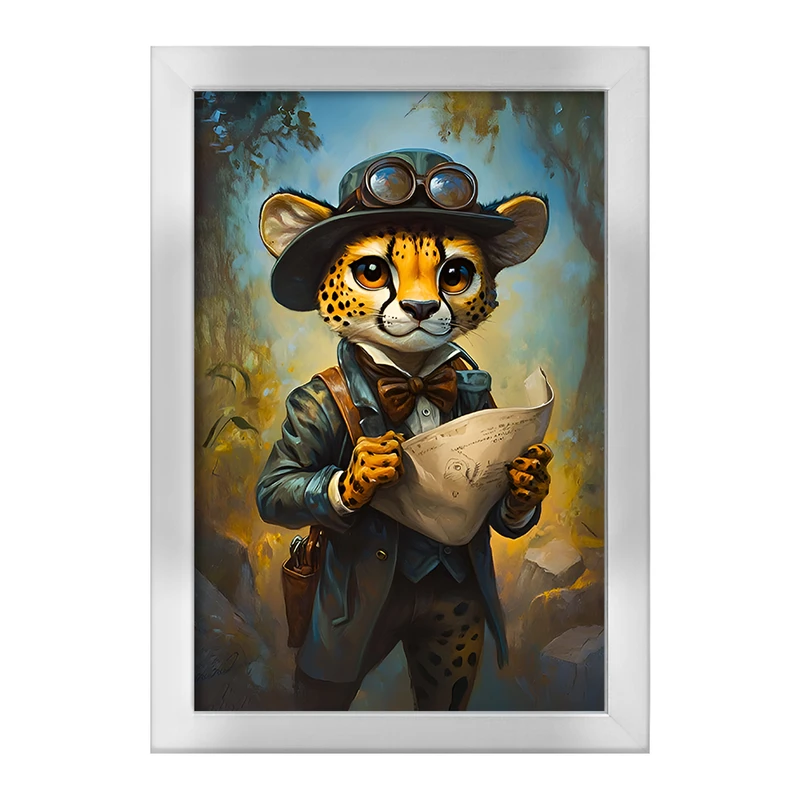 تابلو خندالو طرح یوزپلنگ جهانگرد کد F11784