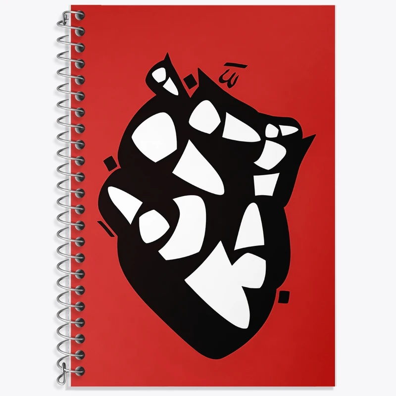 دفتر لغت 50 برگ خندالو طرح تایپوگرافی کد F10797