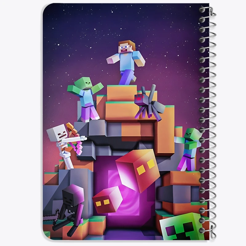 دفتر یادداشت 50 برگ خندالو طرح ماینکرافت (Minecraft) کد F3517