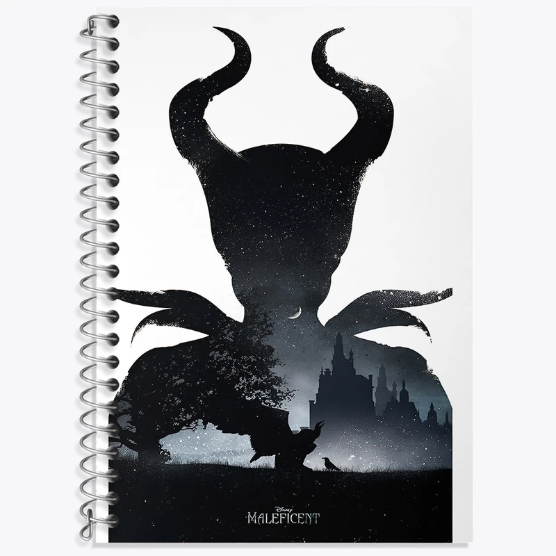 دفتر زبان 50 برگ خندالو مدل سه خط طرح مالیفیسنت (Maleficent) کد N8563