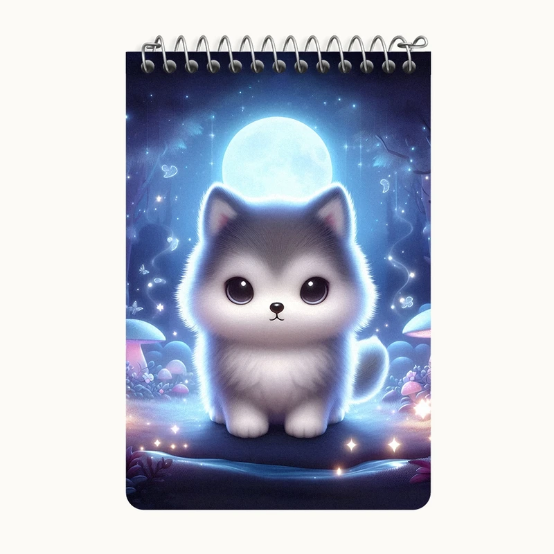 دفتر یادداشت 50 برگ خندالو طرح سگ کیوت کد F5471