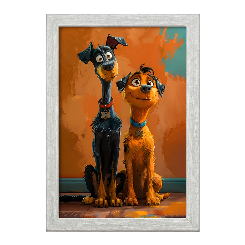 تابلو خندالو طرح سگ های بامزه کد F11821