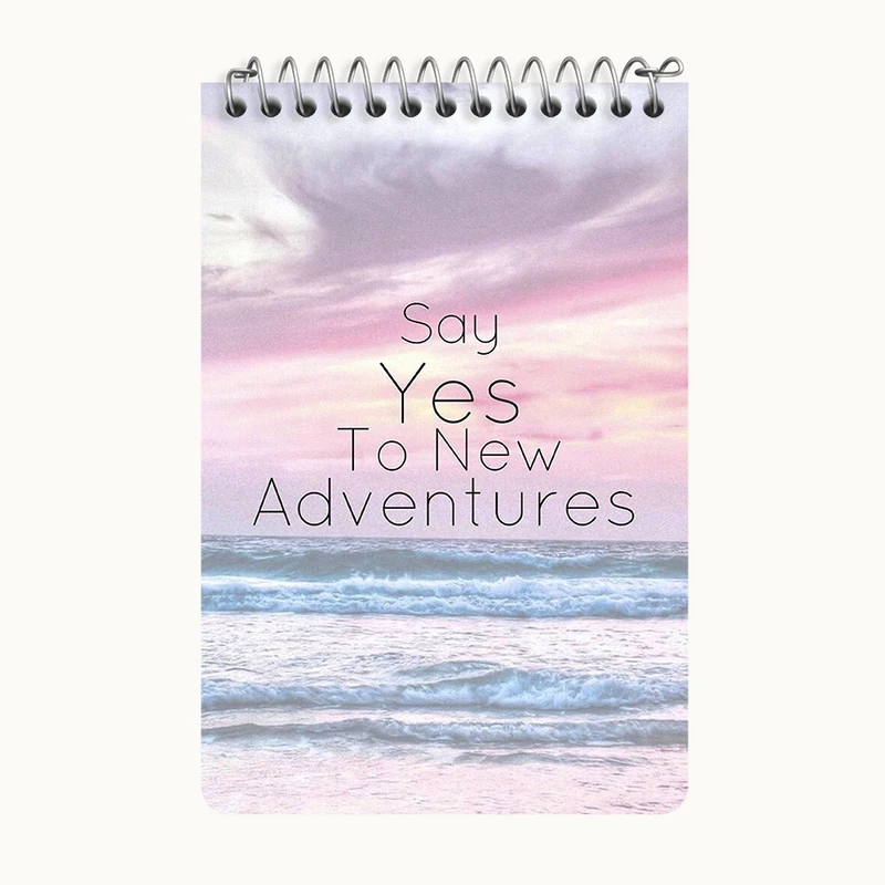 دفتر یادداشت 50 برگ خندالو طرح Say Yes To New Adventures کد F11420