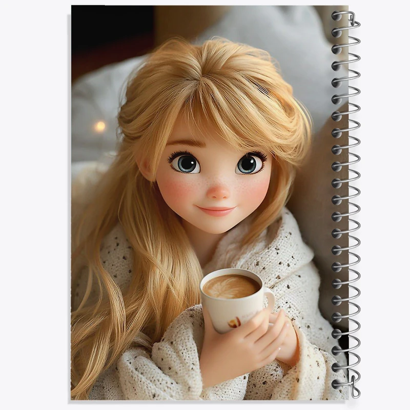 دفتر مشق 100 برگ خندالو طرح دخترانه فانتزی کد N9404