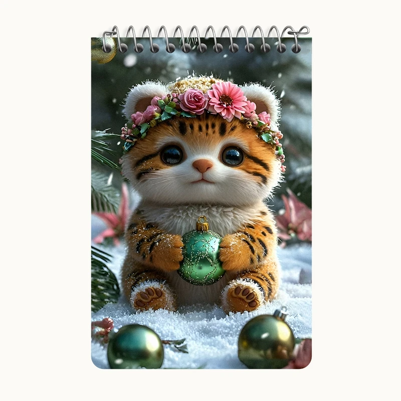 دفتر یادداشت 50 برگ خندالو طرح ببر کیوت کد F8947