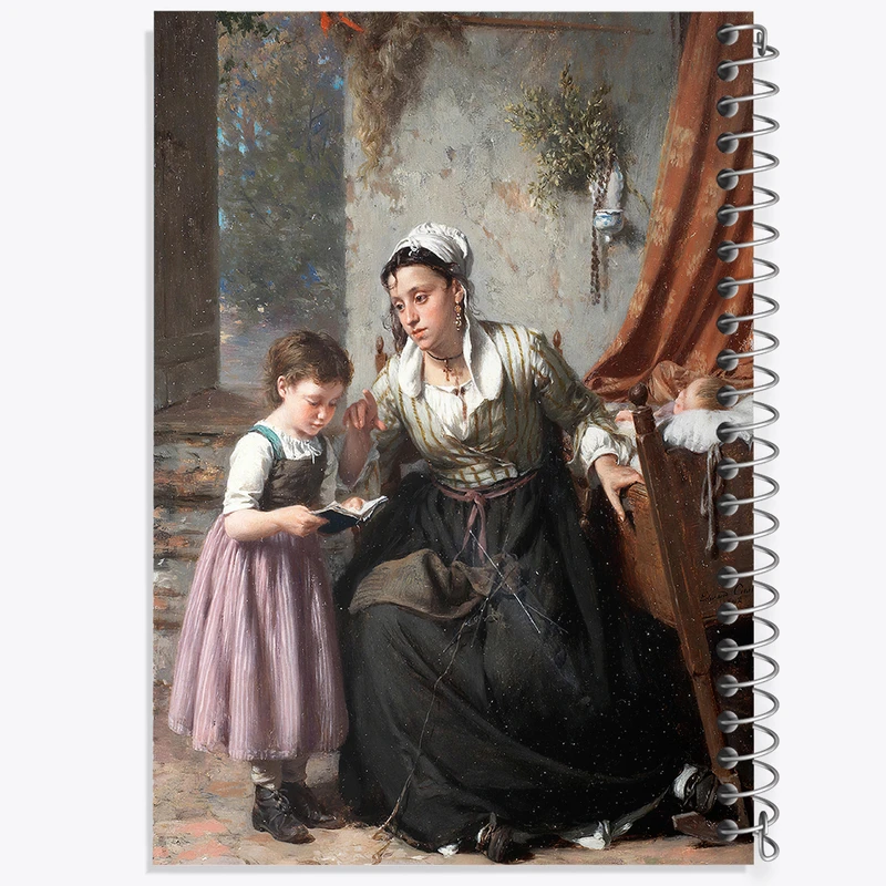 دفتر مشق 100 برگ خندالو طرح نقاشی درس خواندن اثر پیر ژان ادموند کستان کد F12366