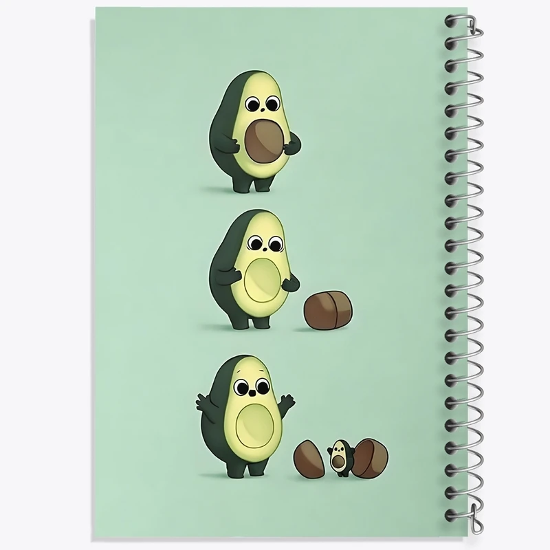 دفتر طراحی 50 برگ خندالو طرح آووکادو کد F1334