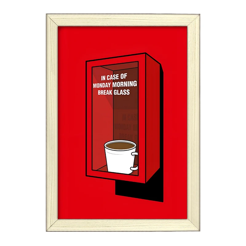 تابلو خندالو طرح لیوان قهوه بعد تعطیلات کد F8834