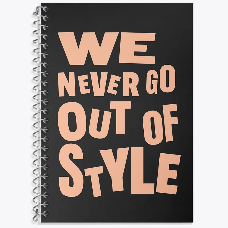 دفتر زبان 50 برگ خندالو مدل سه خط طرح We Never Go Out Of Style کد F11894
