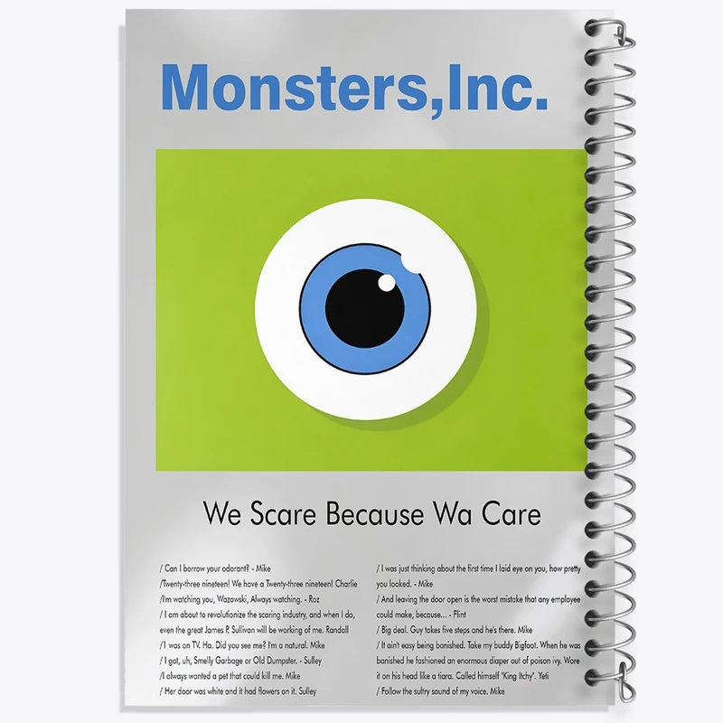 دفتر شطرنجی 50 برگ خندالو طرح کارخانه هیولا ها (Monsters University) کد F13839