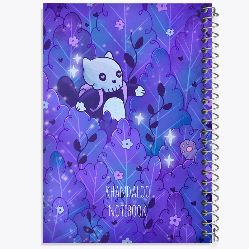 دفتر نقاشی 50 برگ خندالو طرح گربه ی اسکلتی کد N8154