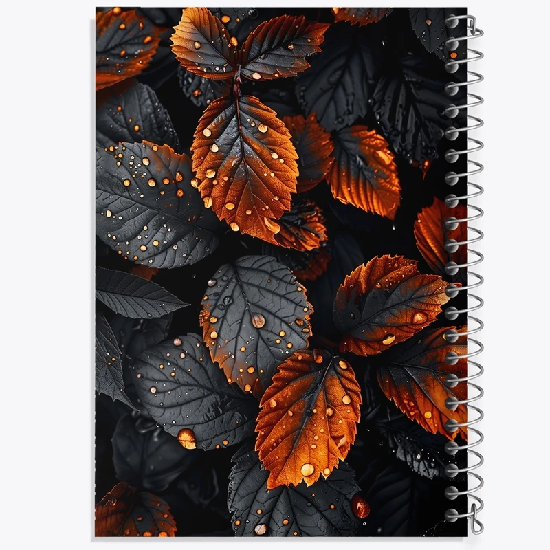 دفتر ژورنال نویسی 50 برگ خندالو مدل نقطه ای طرح برگ کد F9548