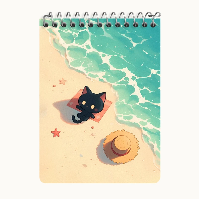 دفتر یادداشت 50 برگ خندالو طرح گربه کیوت کد N4409