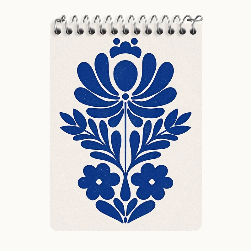 دفتر یادداشت 50 برگ خندالو طرح نقش گل کد N6881