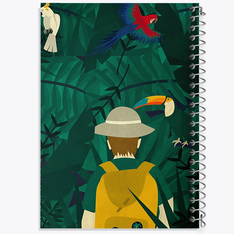 دفتر مشق 100 برگ خندالو طرح طبیعت گرد کد F10969