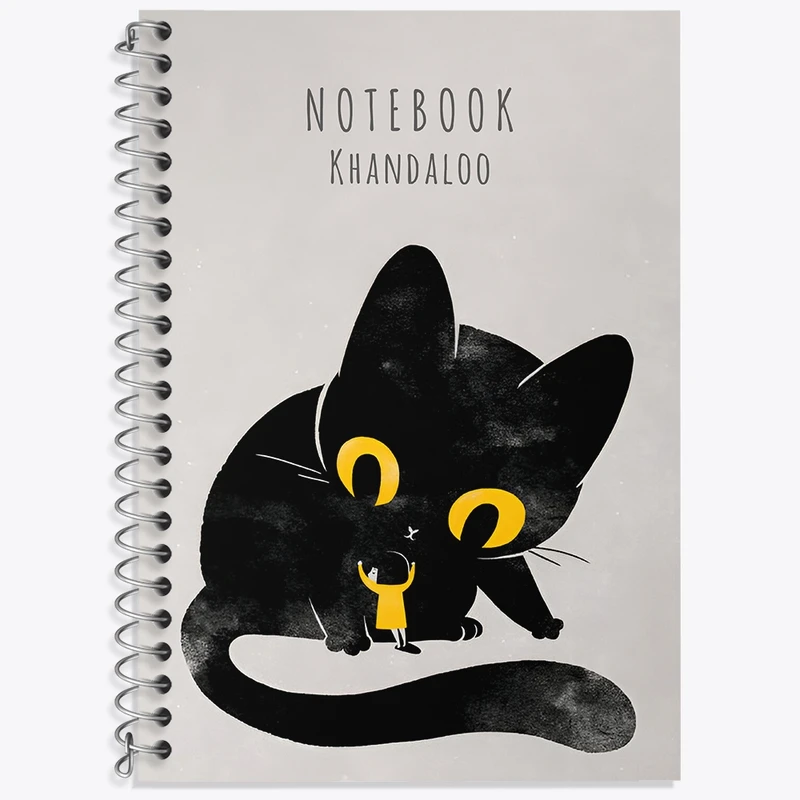 دفتر لغت 50 برگ خندالو طرح گربه و دختر کد N6607