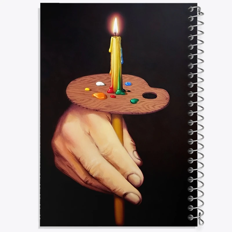 دفتر شطرنجی 50 برگ خندالو طرح هنرمند کد F8813