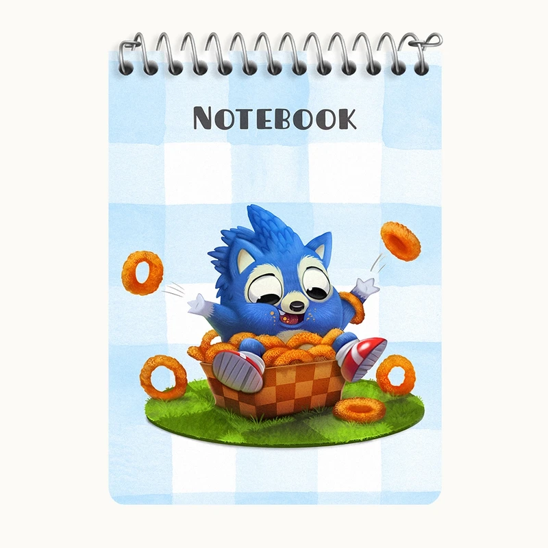 دفتر یادداشت 50 برگ خندالو طرح سونیک (Sonic) کد N6567