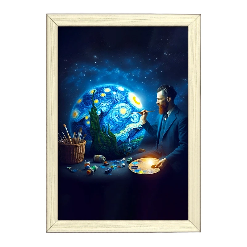 تابلو خندالو طرح ونسان ونگوگ کد F5079