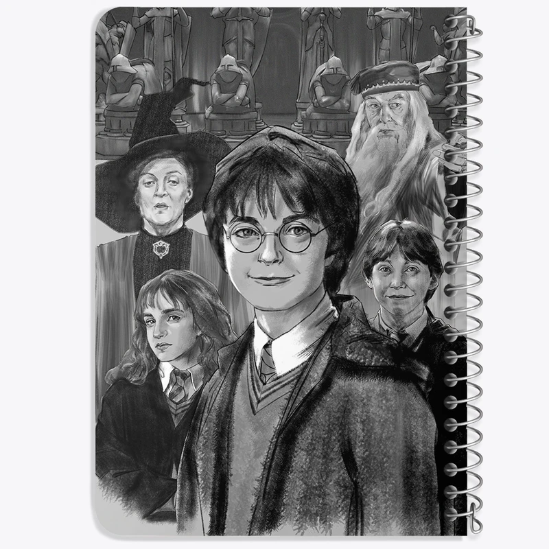 دفتر یادداشت 50 برگ خندالو طرح هری پاتر (Harry Potter) کد F869