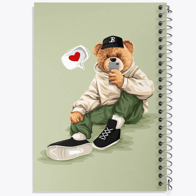 دفتر طراحی 50 برگ خندالو طرح تدی Teddy کد 26143