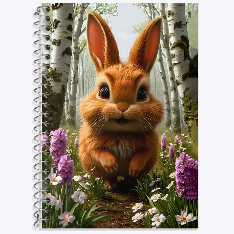 دفتر زبان 50 برگ خندالو مدل سه خط طرح خرگوش کد F12795