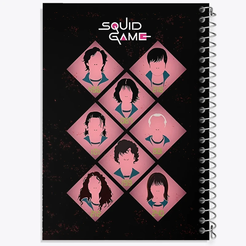 دفتر ژورنال نویسی 50 برگ خندالو مدل نقطه ای طرح بازی مرکب (Squid Game) کد F10137