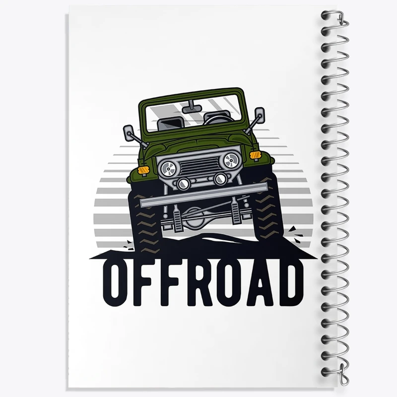 دفتر طراحی 50 برگ خندالو طرح ماشین آفرود  کد 10353