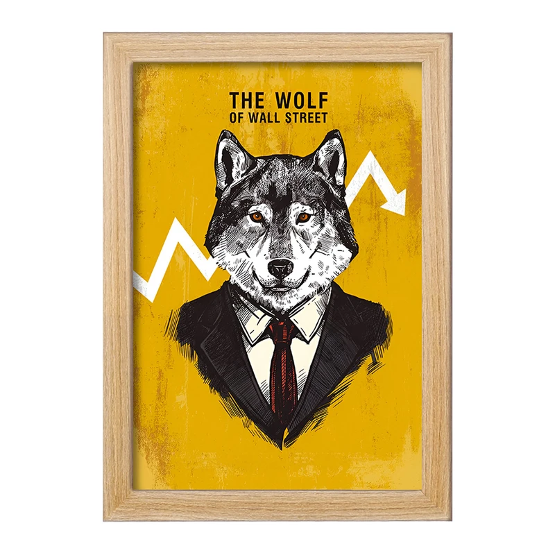 تابلو خندالو طرح گرگ وال استریت (The Wolf of Wall Stree) کد F13538