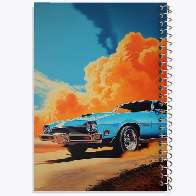 دفتر شطرنجی 50 برگ خندالو طرح ماشین کلاسیک کد F3217