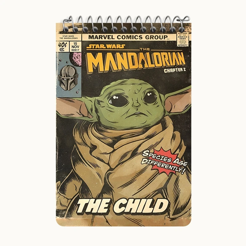 دفتر یادداشت 50 برگ خندالو طرح بیبی یودا کد F9664