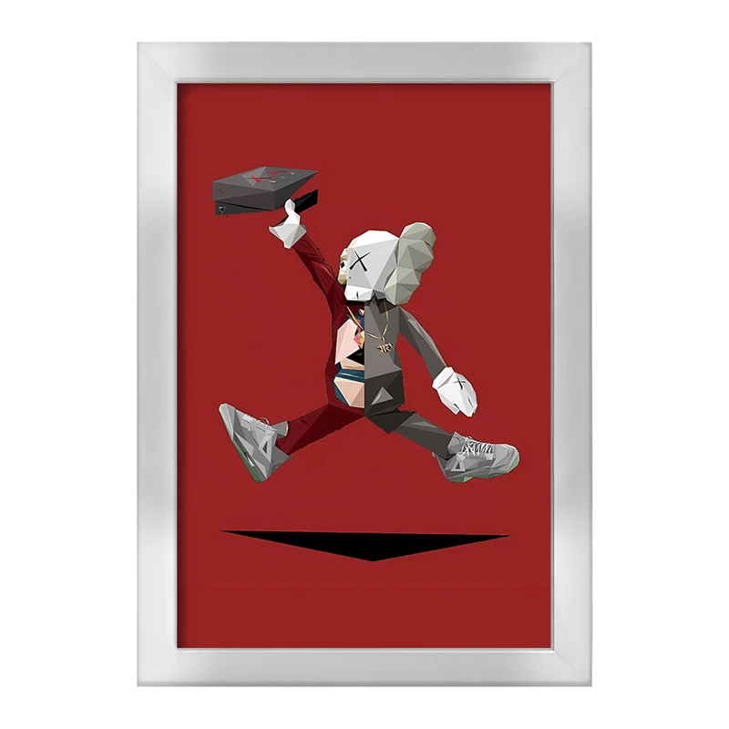 تابلو خندالو طرح عروسک کاز (kaws) کد F4006