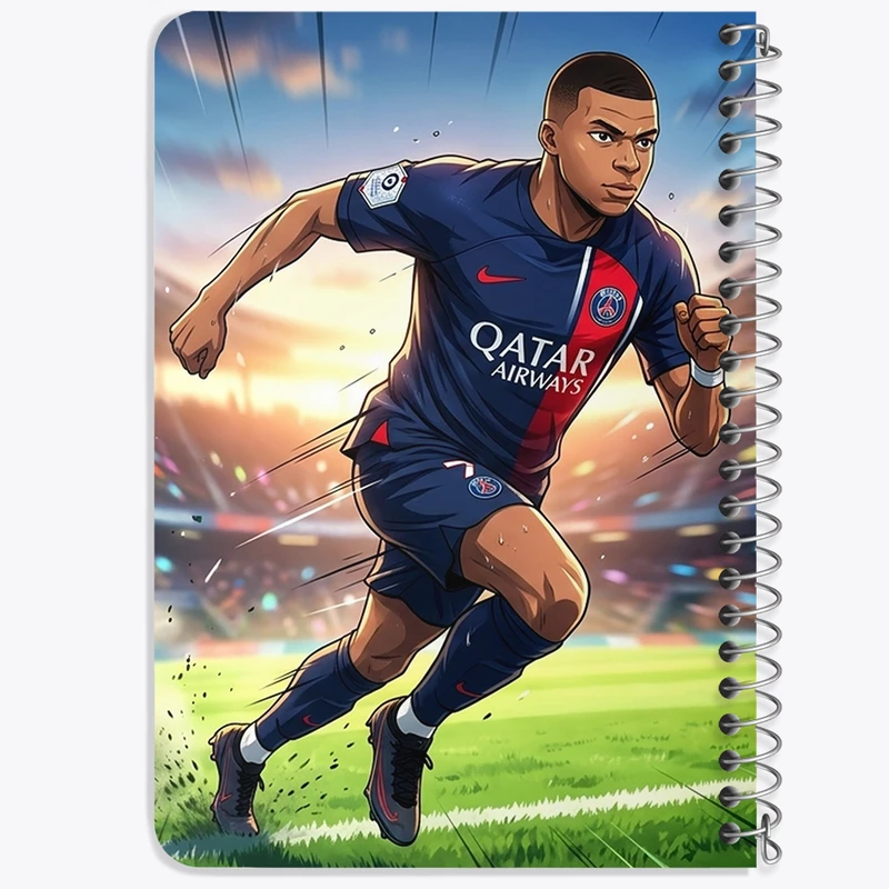 دفتر یادداشت 50 برگ خندالو طرح کیلیان امباپه (Kylian Mbappé) کد F14676