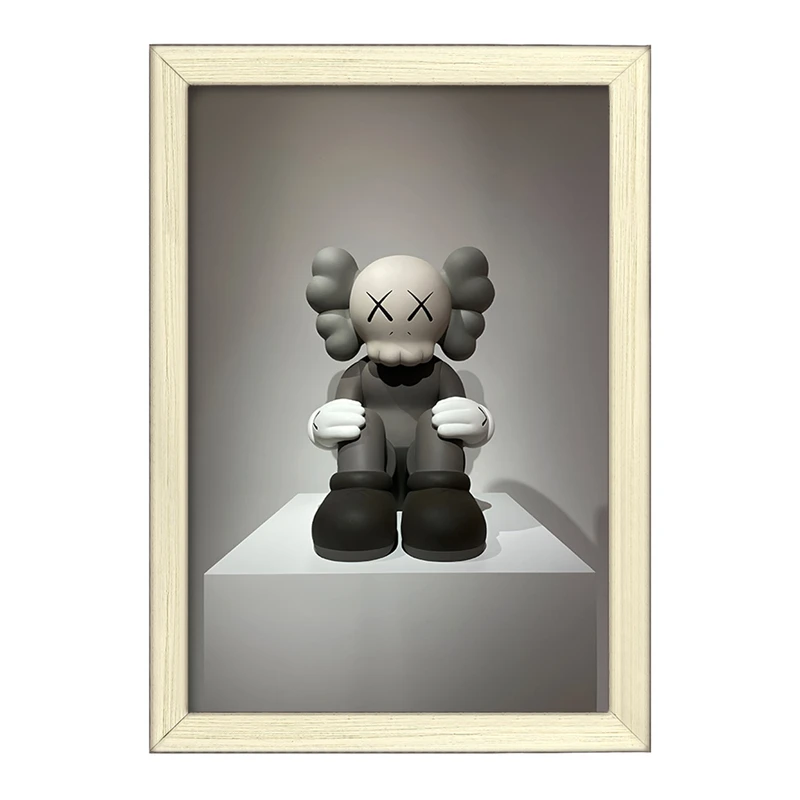 تابلو خندالو طرح عروسک کاز (kaws) کد F3999