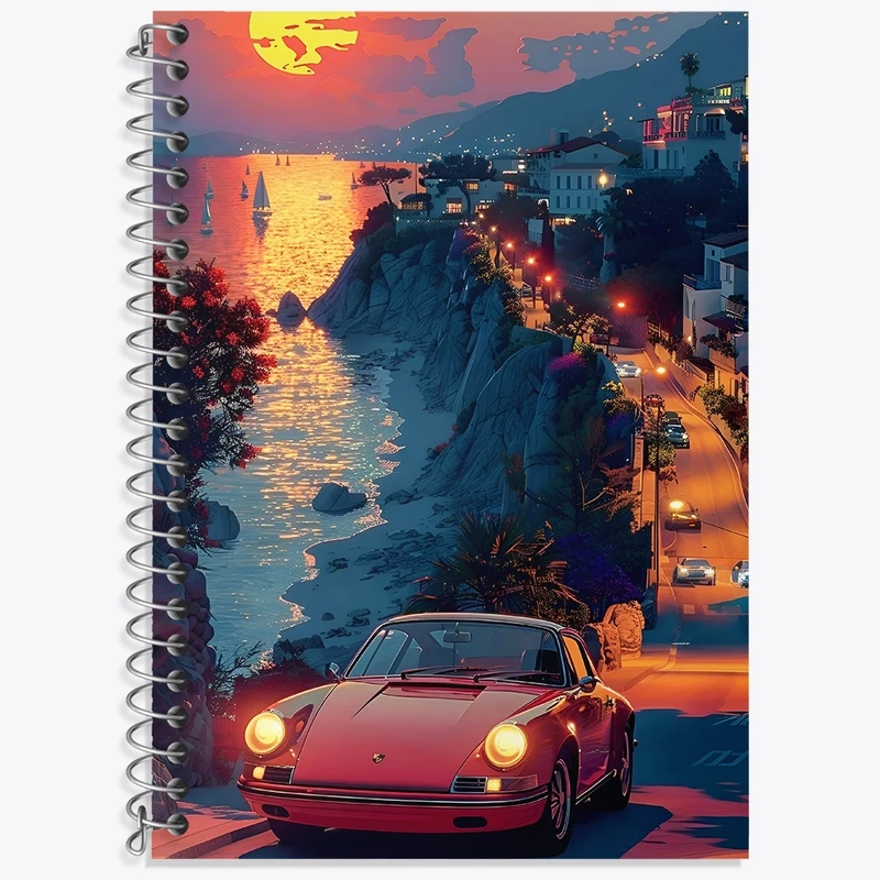 دفتر لغت 50 برگ خندالو طرح خیابان ساحلی کد F4547