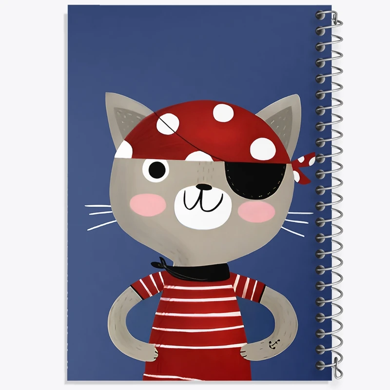 دفتر لیست خرید 50 برگ خندالو طرح گربه دزد دریایی کد N6656