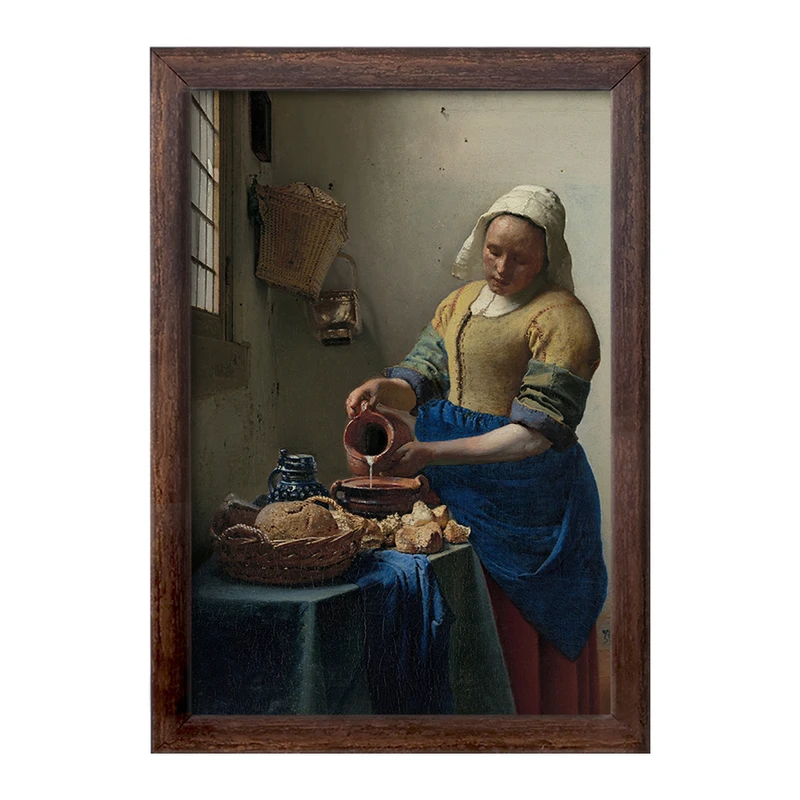 تابلو خندالو طرح نقاشی دوشیزه اثر یوهانس فرمیر کد F12435