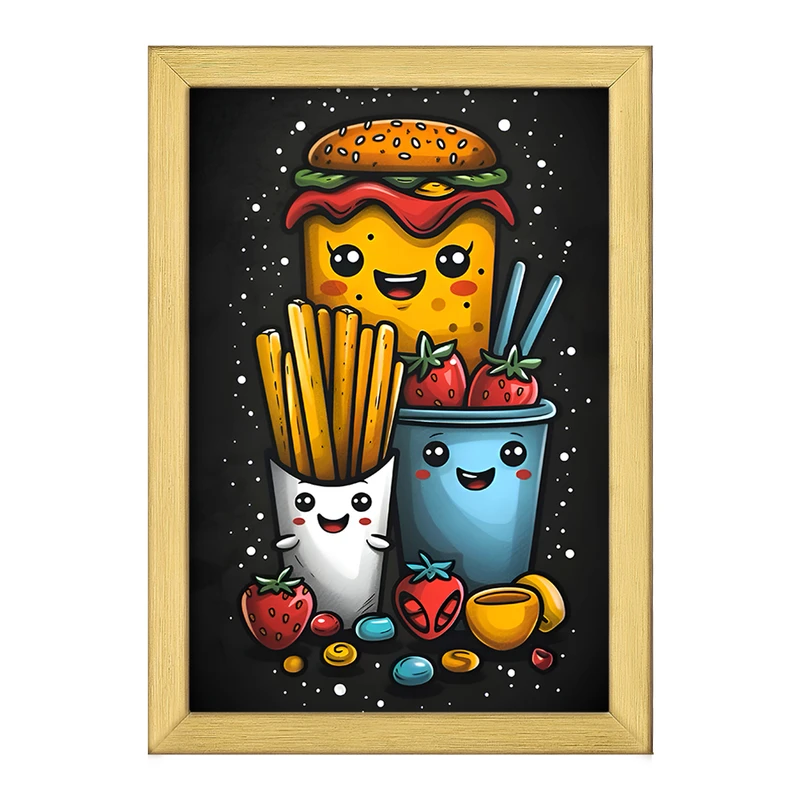 تابلو خندالو طرح فست فود کد F9947
