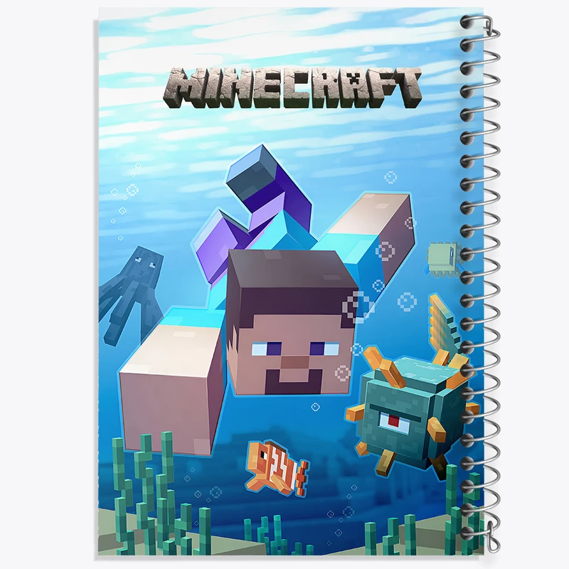 دفتر مشق 100 برگ خندالو طرح ماینکرافت (Minecraft) کد F14084